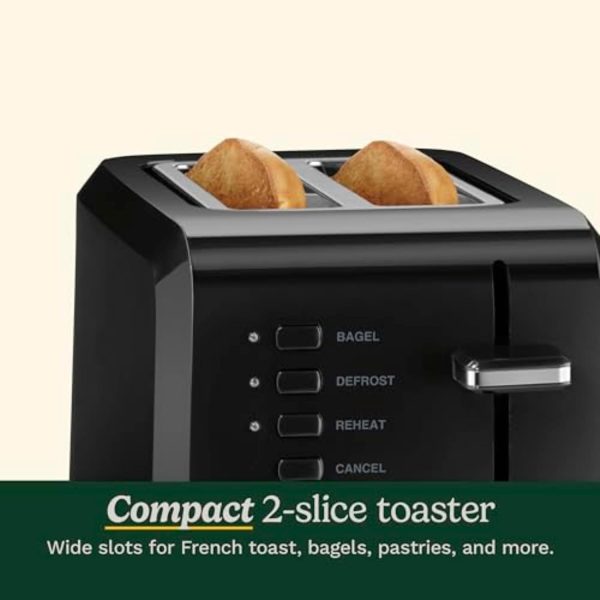 Cuisinart CPT-122BK 2-Slice Compact Plastic Toaster, Black - Image 4