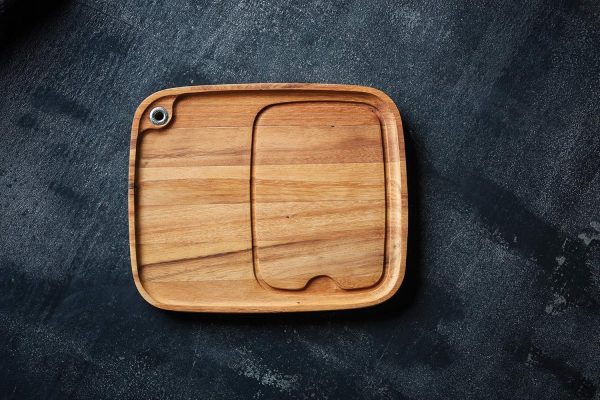 Ironwood Gourmet Fort Worth Steak Plate with Juice Channel, Acacia Wood 13 x 11 x 0.75 -inches, Brown - Image 9